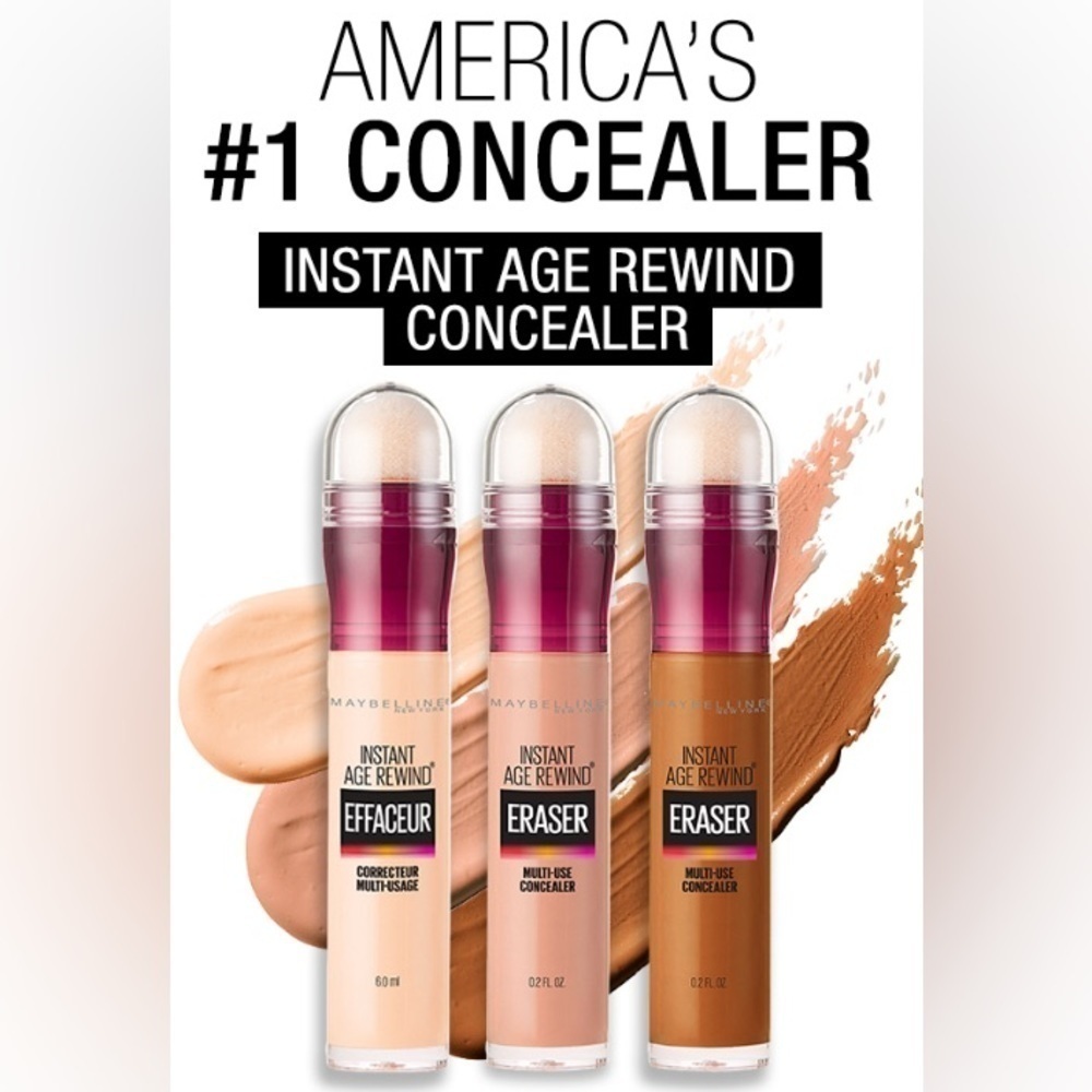 💫 2x Maybelline ERASER INSTANT AGE REWIND Multi-use CONCEALER; DEEP BRONZE - Picture 5 of 8
